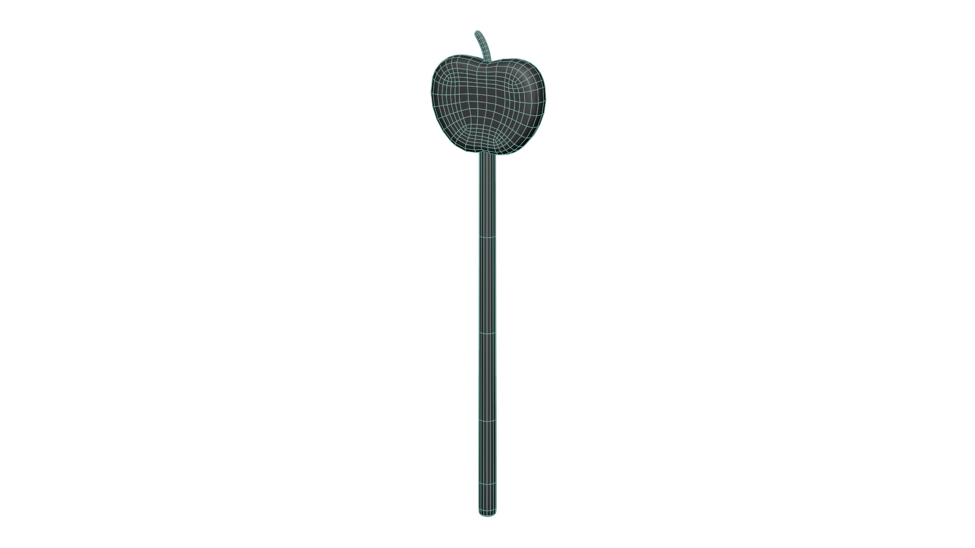 Wooden Apple Magic Wand  Low-poly 3D model_10