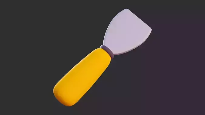 Low Poly Putty Knife