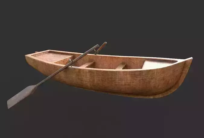 Wooden Boat 3D model