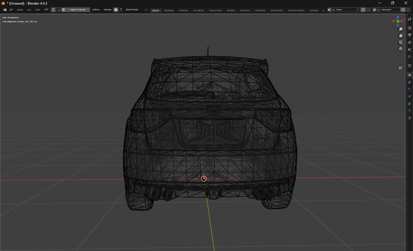 Subaru Impreza WRX STI X Low-poly 3D model_7