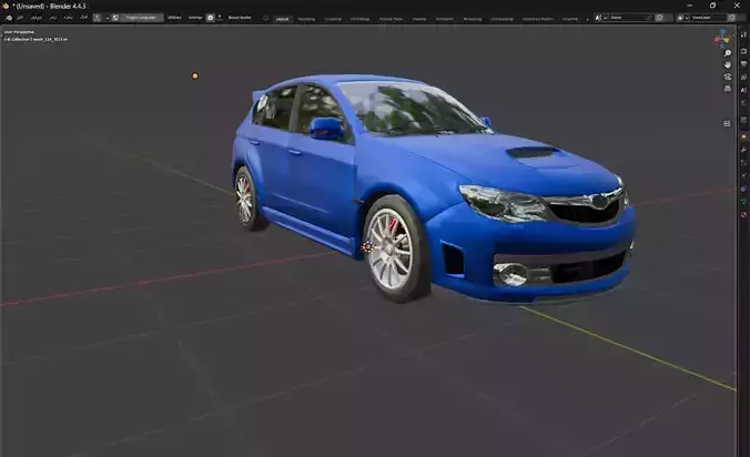 Subaru Impreza WRX STI X Low-poly 3D model