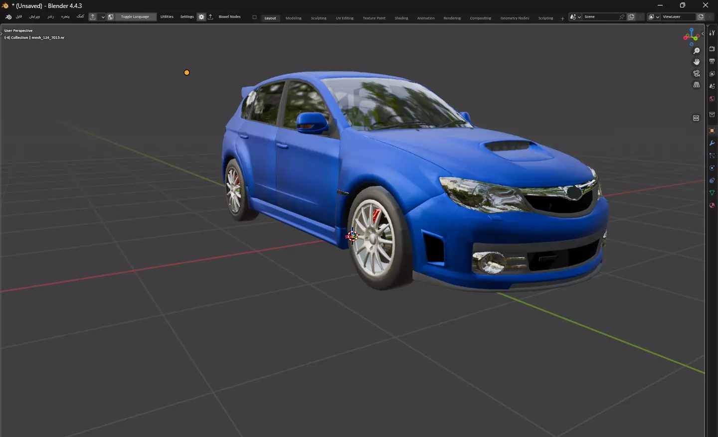 Subaru Impreza WRX STI X Low-poly 3D model_0