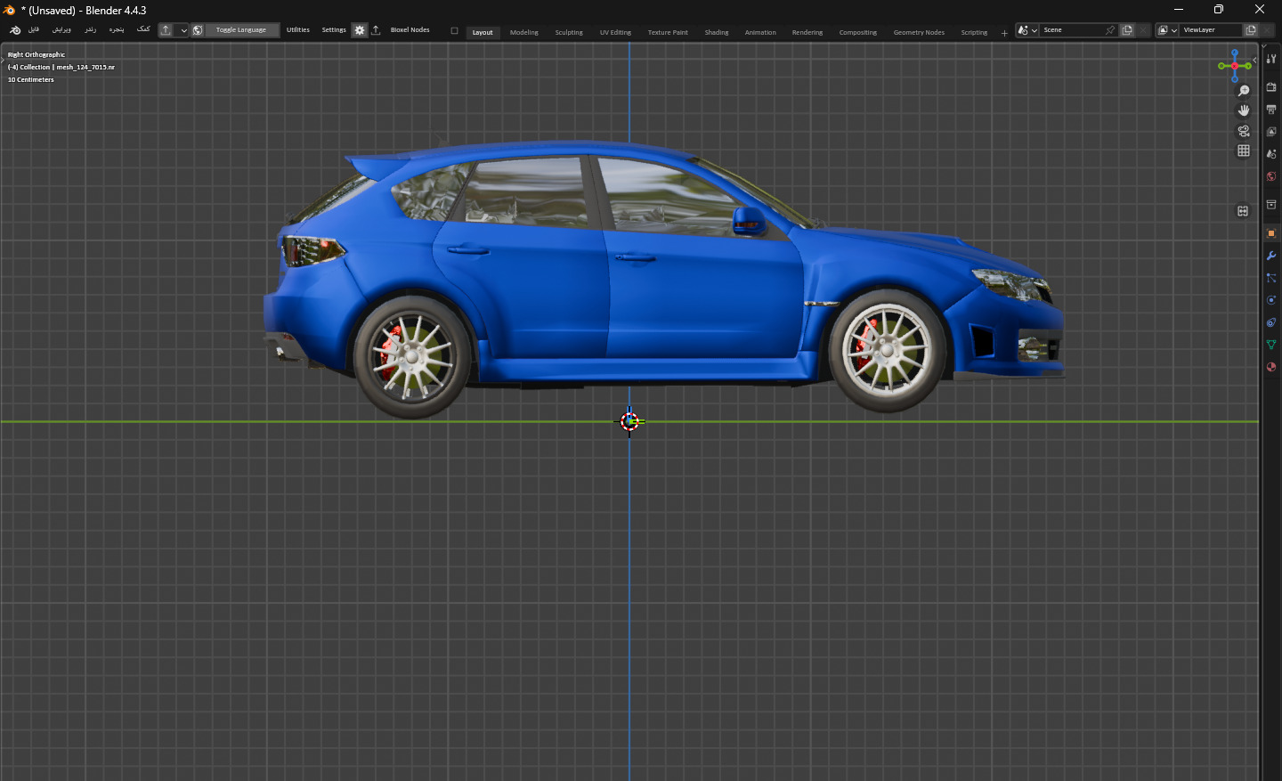 Subaru Impreza WRX STI X Low-poly 3D model_3