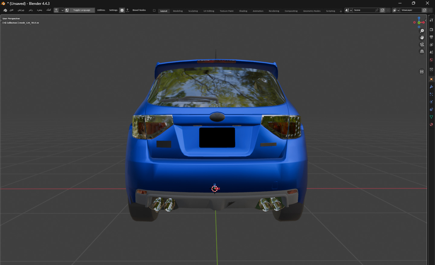 Subaru Impreza WRX STI X Low-poly 3D model_1