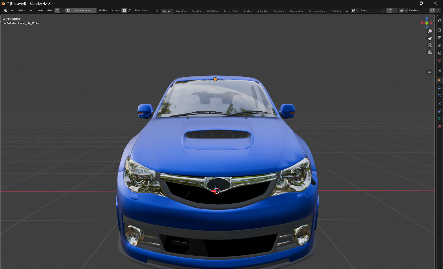 Subaru Impreza WRX STI X Low-poly 3D model_4