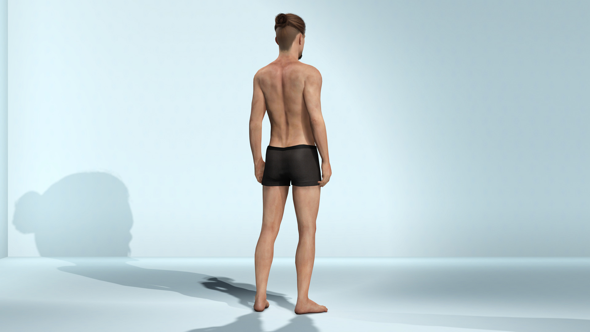 Realistic athletic man 3d original 3D model_7