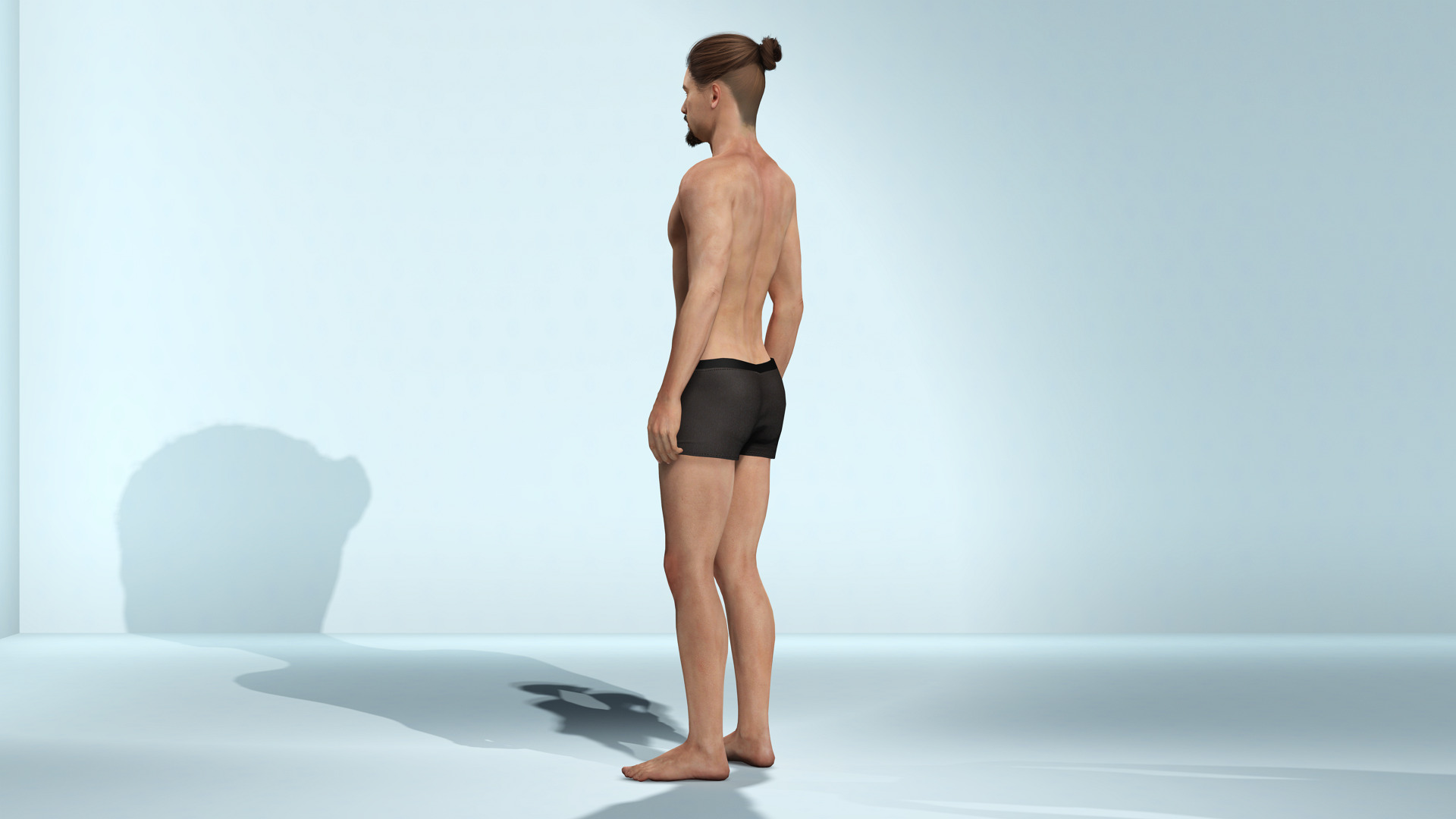 Realistic athletic man 3d original 3D model_6