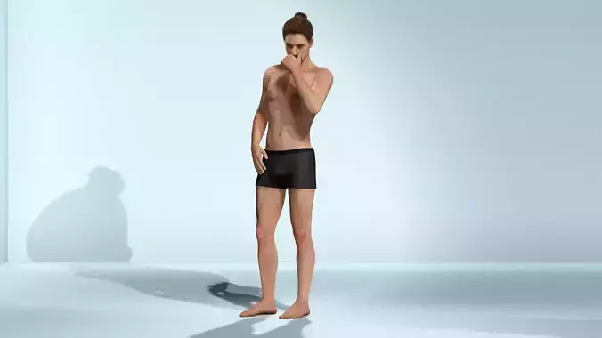 Realistic athletic man 3d original 3D model