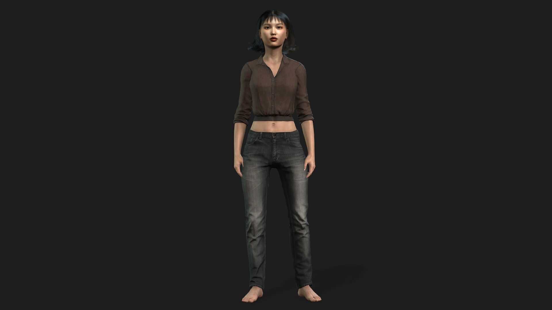 Realistic 3D Woman Character 3D model_1