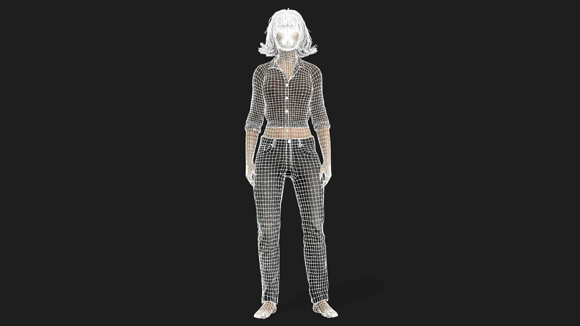 Realistic 3D Woman Character 3D model_11