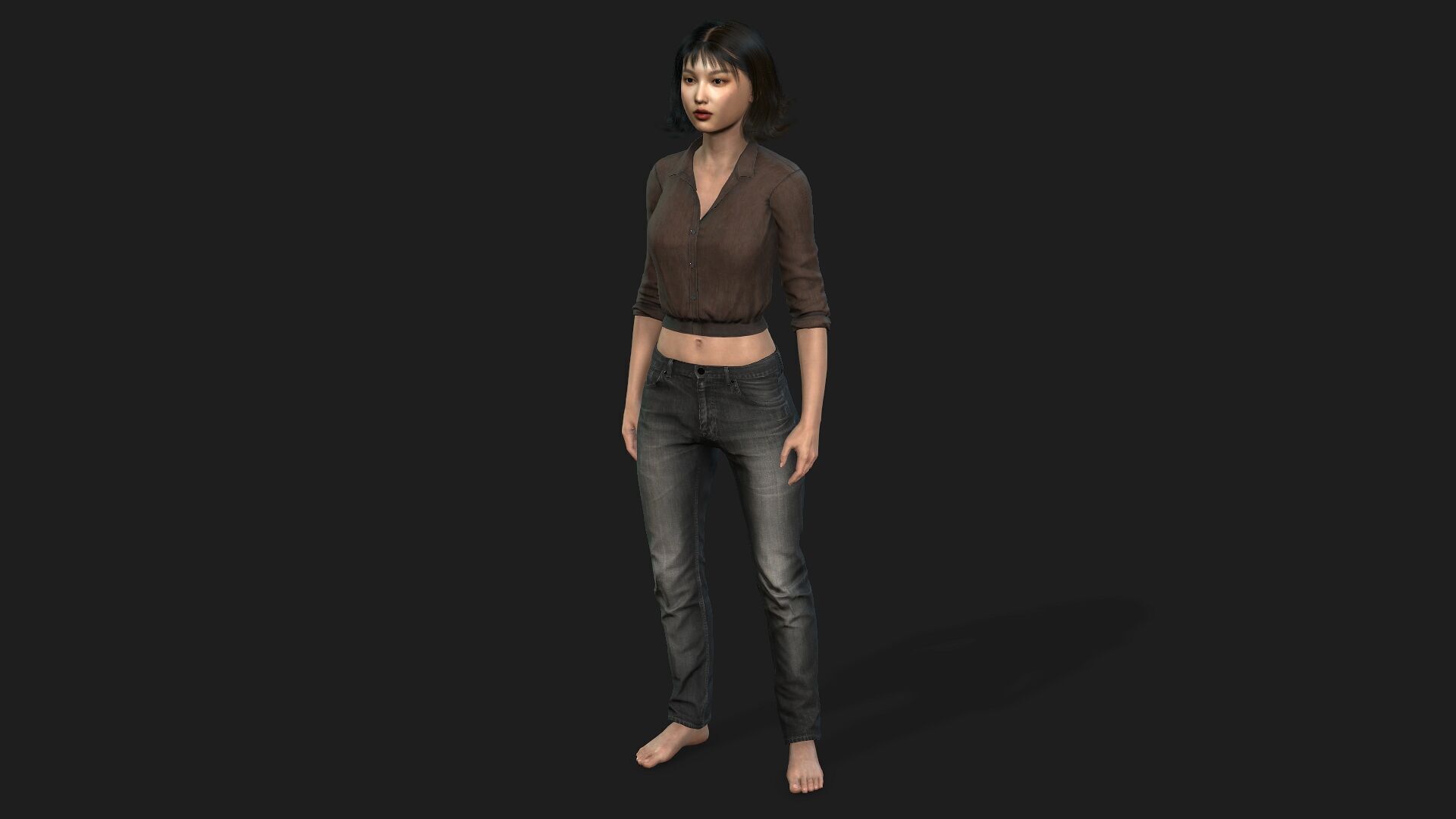 Realistic 3D Woman Character 3D model_10