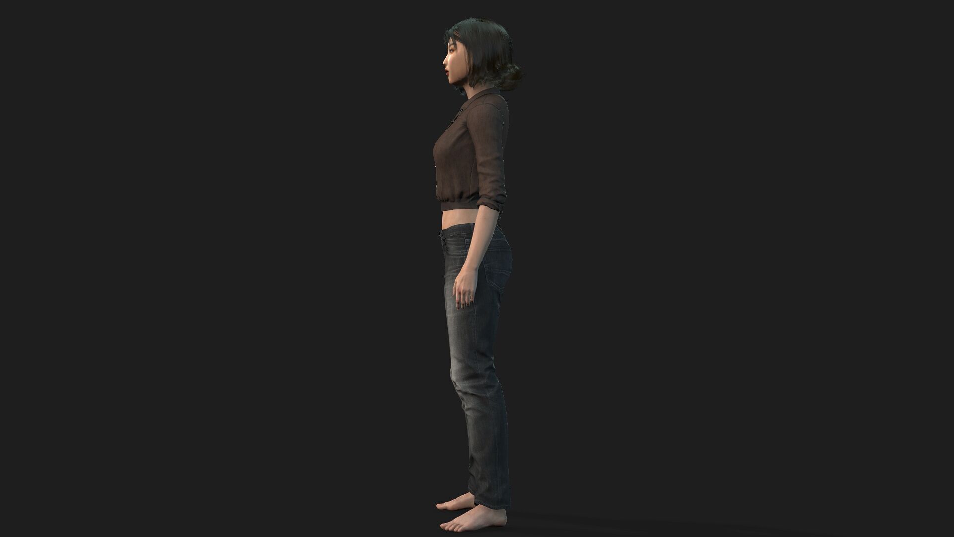 Realistic 3D Woman Character 3D model_4