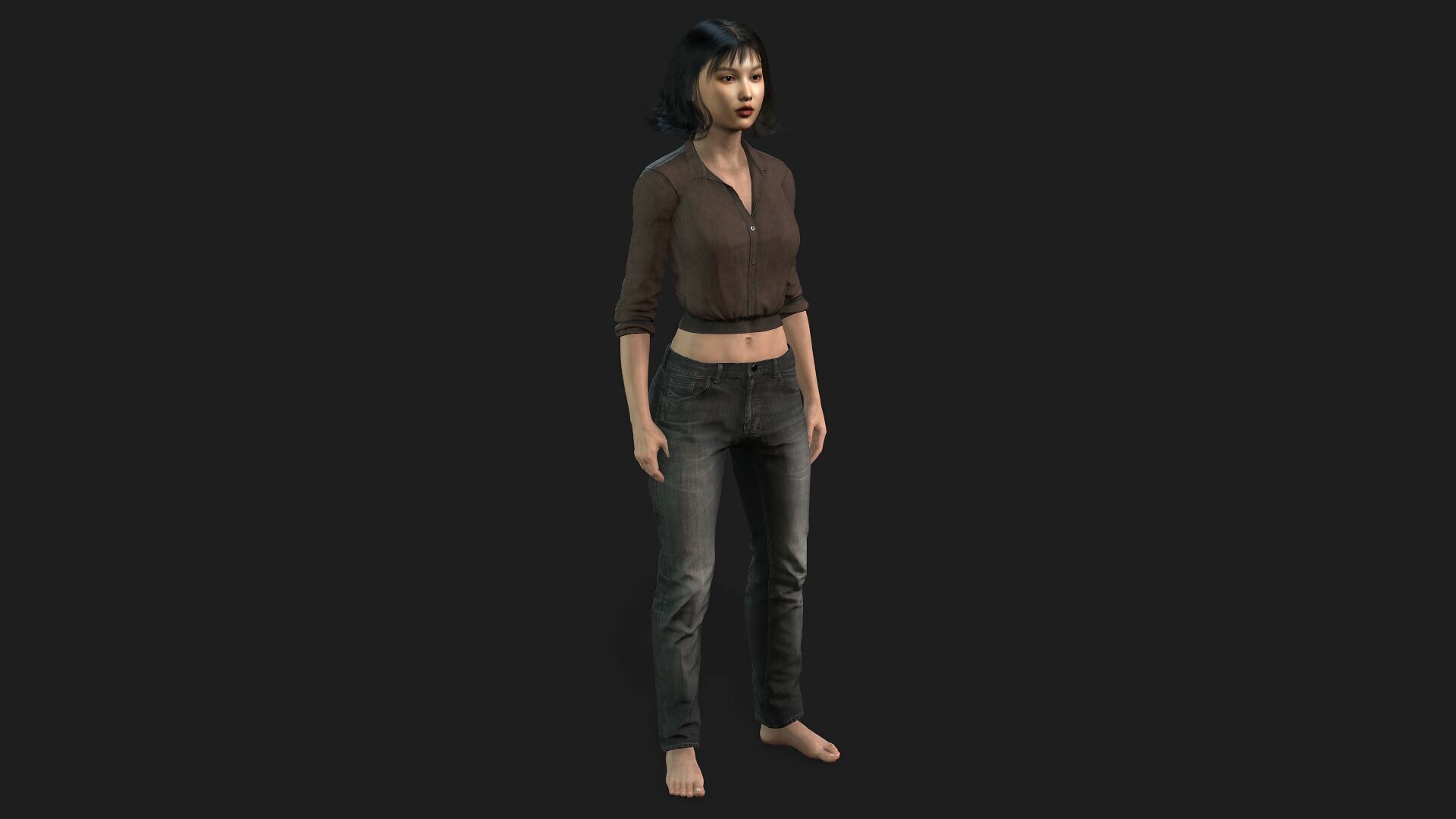 Realistic 3D Woman Character 3D model_9