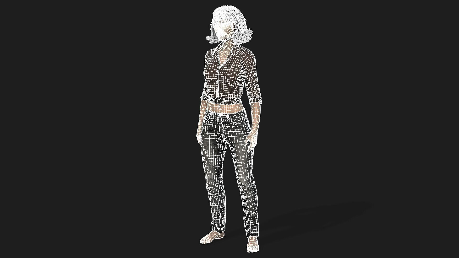 Realistic 3D Woman Character 3D model_20