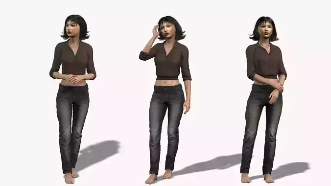 Realistic 3D Woman Character 3D model