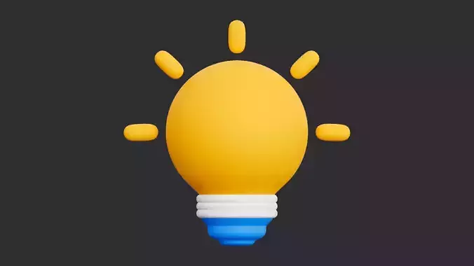 Low Poly Light Bulb 3D model
