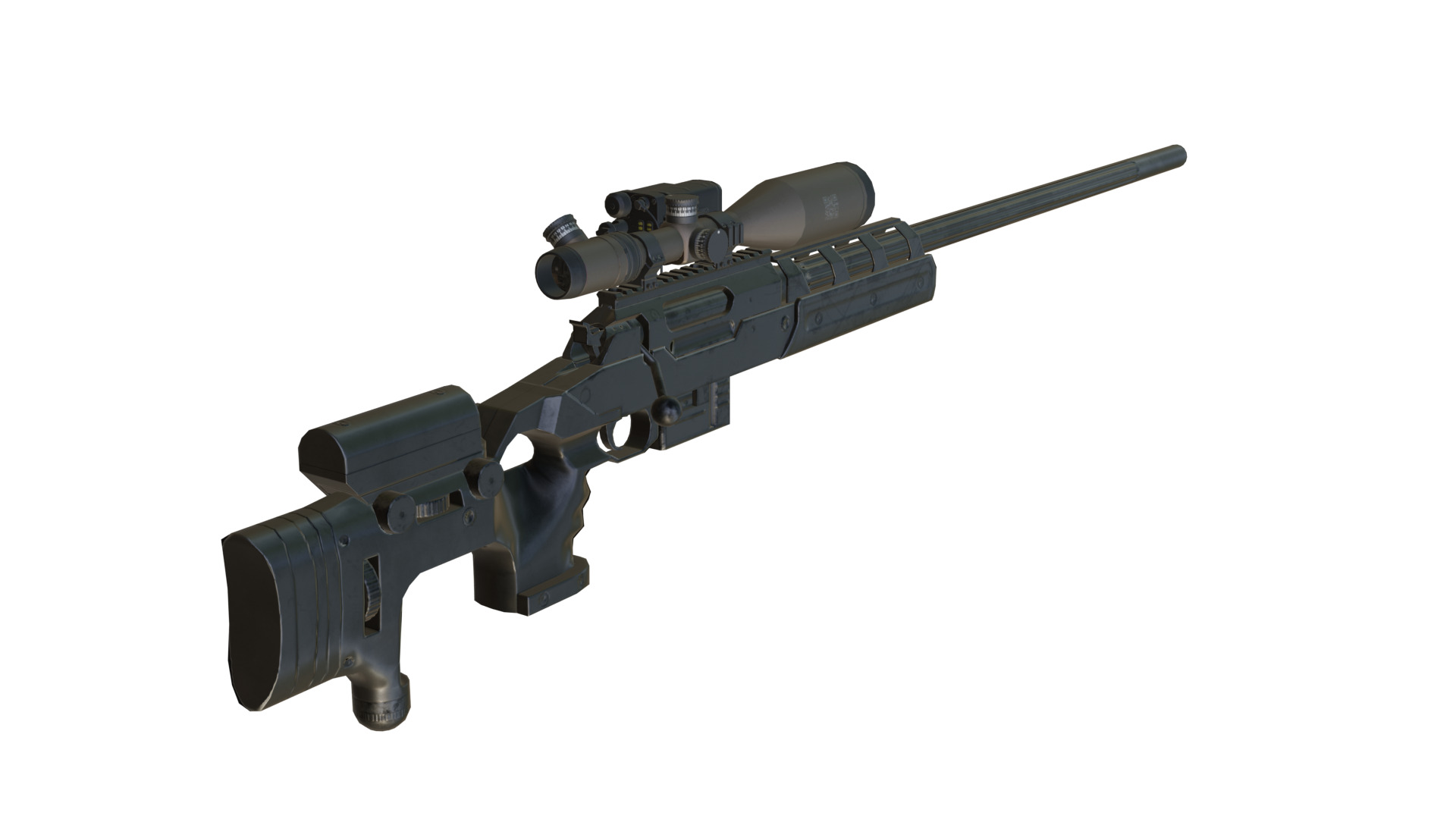 ALPINE SNIPER Rifle Low-poly 3D model_4