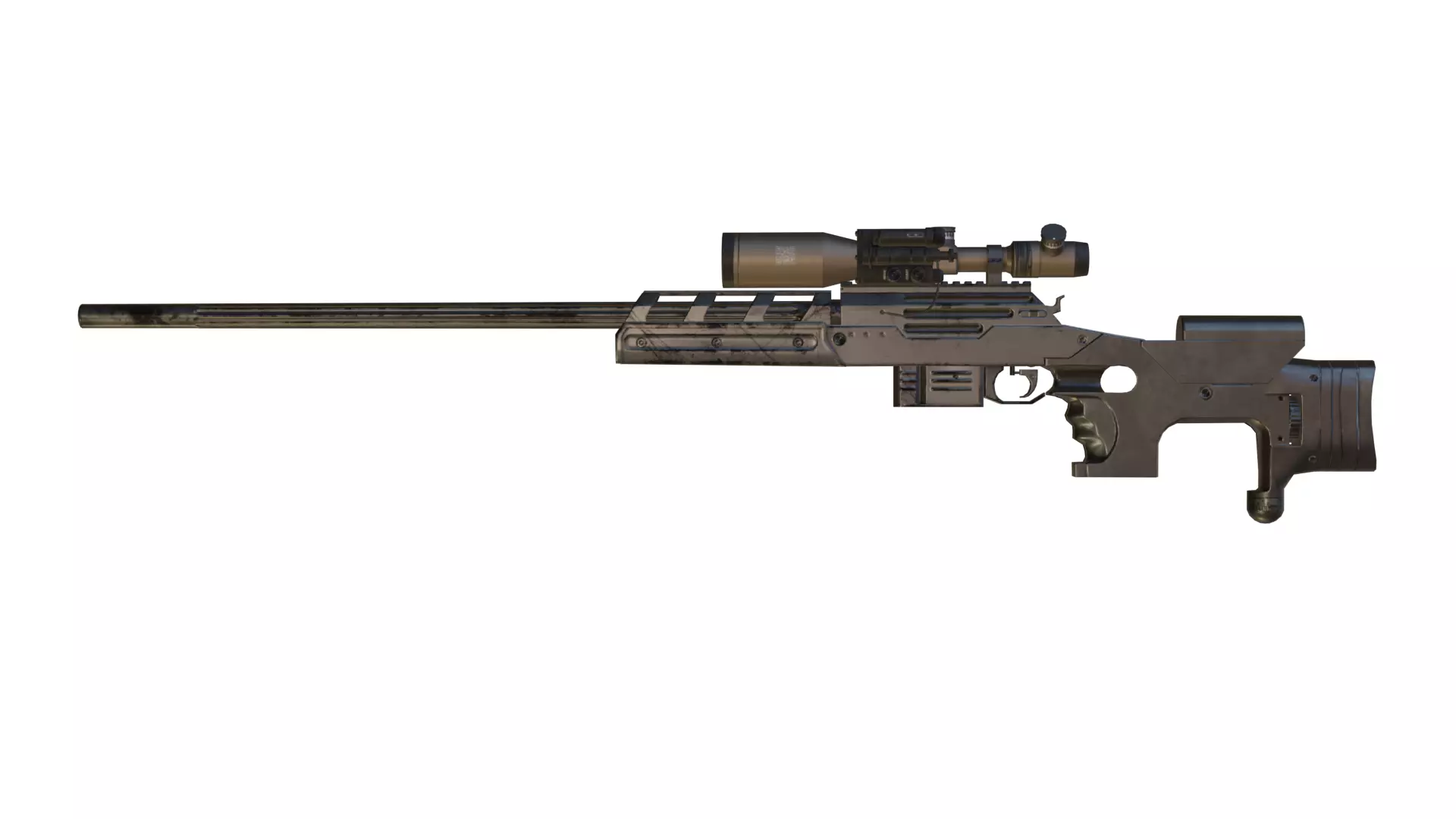 ALPINE SNIPER Rifle Low-poly 3D model_0