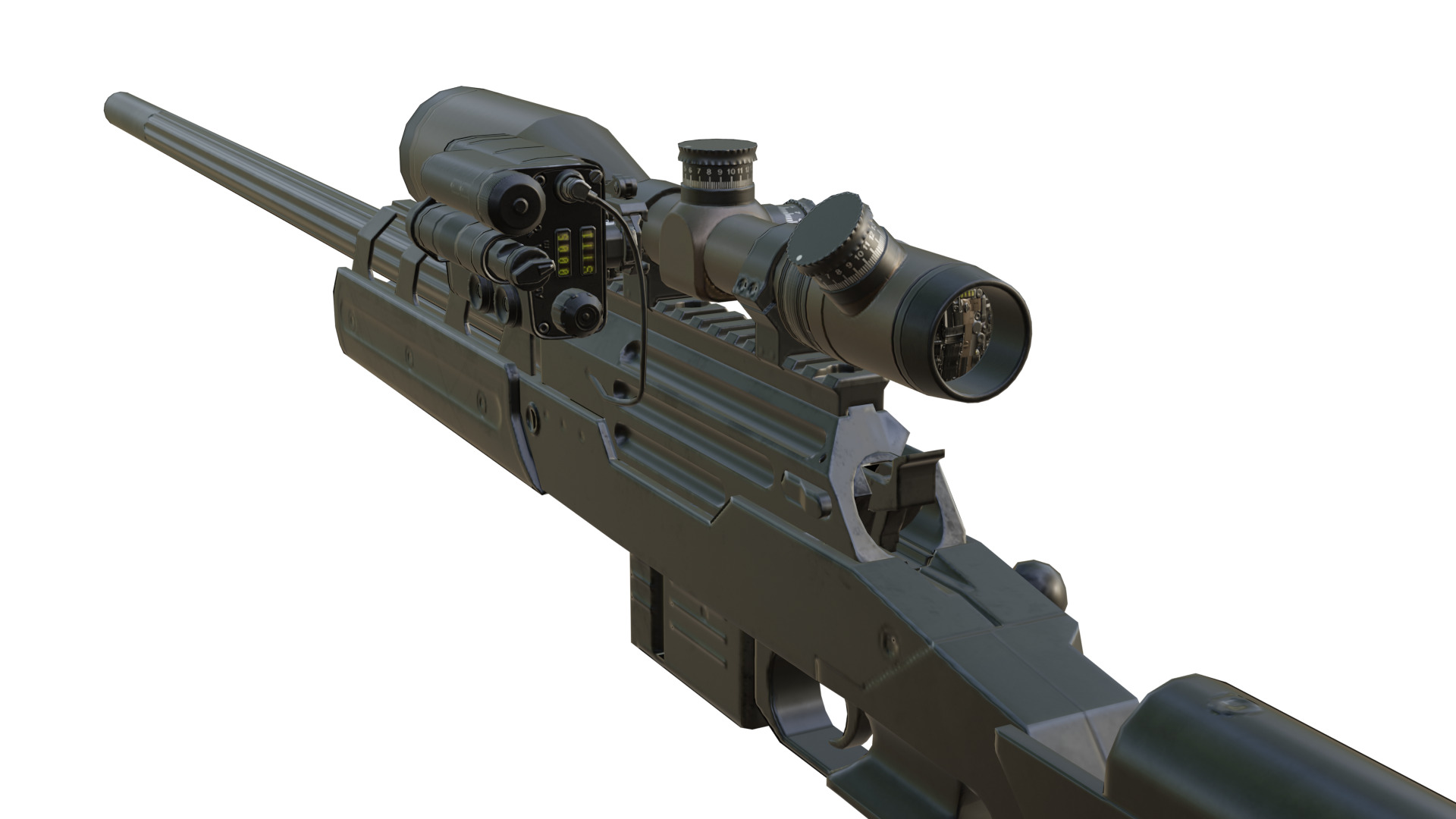 ALPINE SNIPER Rifle Low-poly 3D model_5