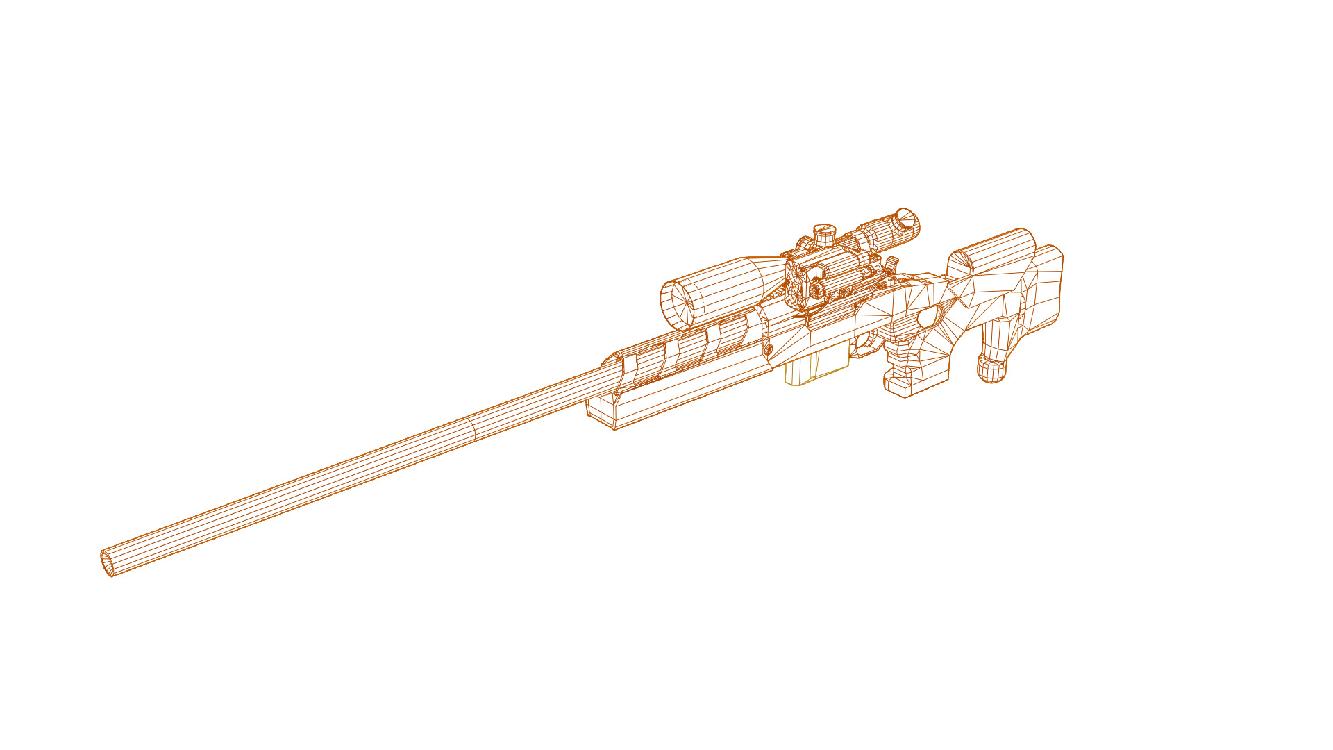 ALPINE SNIPER Rifle Low-poly 3D model_8
