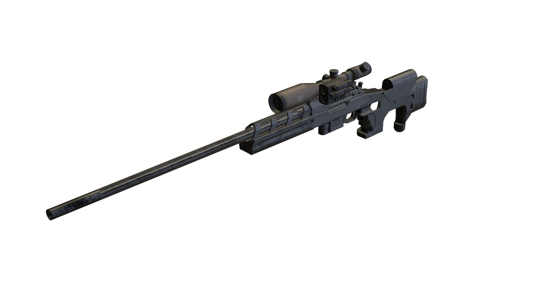 ALPINE SNIPER Rifle Low-poly 3D model_1