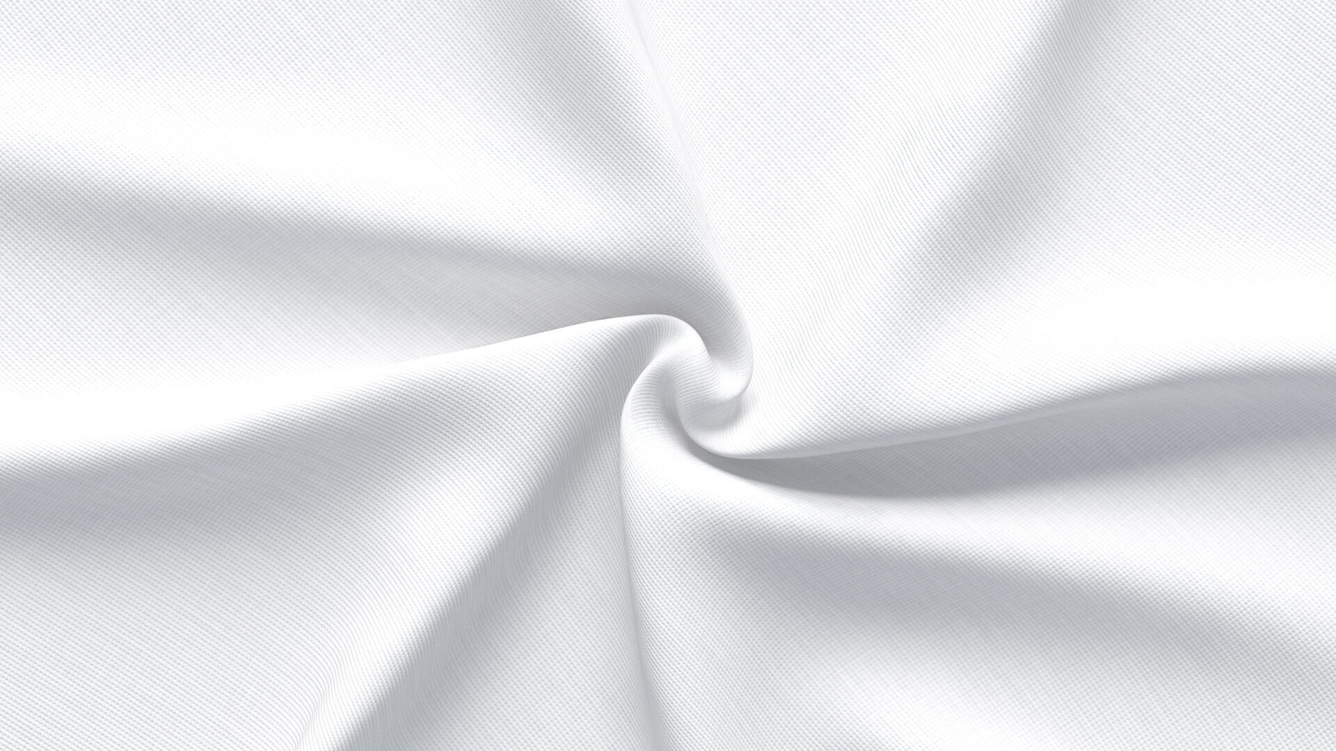 White Crumpled Fabric 4 Types - wrinkled cotton textile set 3D model_1