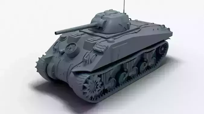 M4 Sherman Tank 3D print model