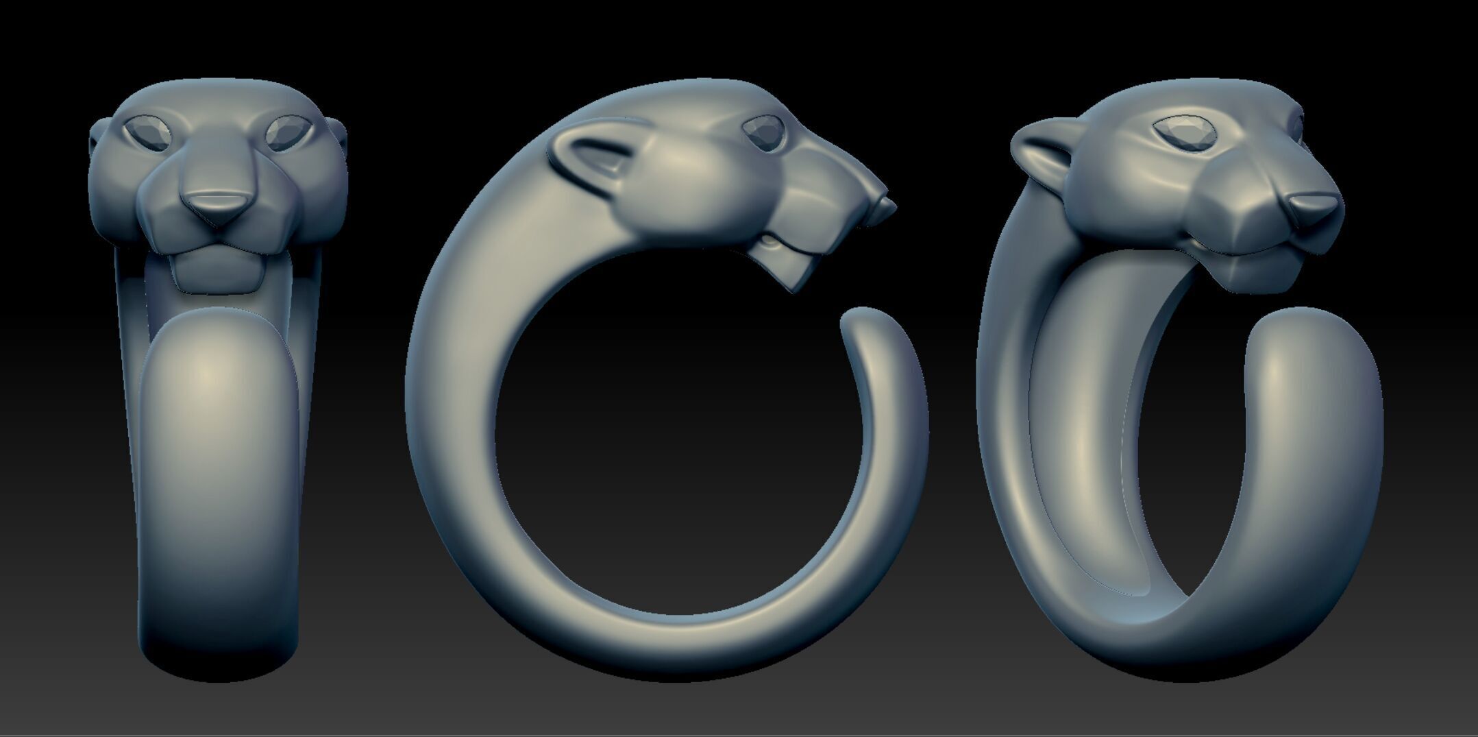 Cartier ring 3DM STL OBJ model for 3D printing and CNC 3D print model_10