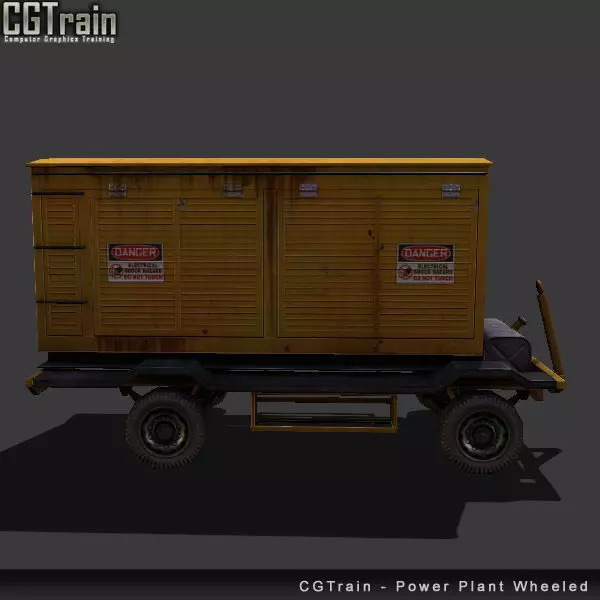 Power Plant Wheeled Low-poly 3D model