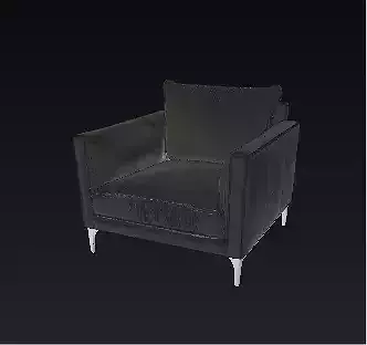 Modern Minimalist Leather Sofa with Metal Legs  