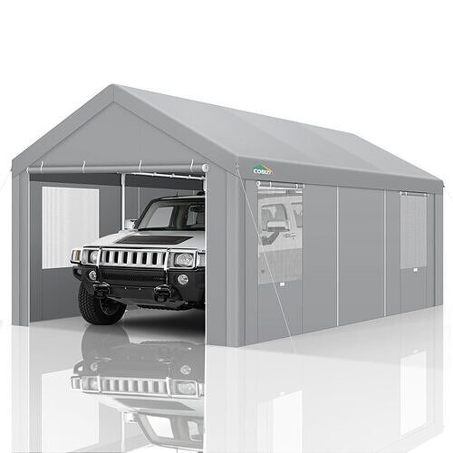 Heavy Duty Carport With Powder Coated Steel Metal Frame Low-poly 3D model 3