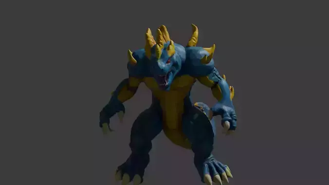 Blue and Gold monster