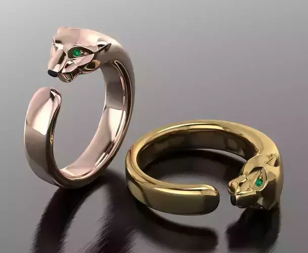 Cartier ring 3DM STL OBJ model for 3D printing and CNC