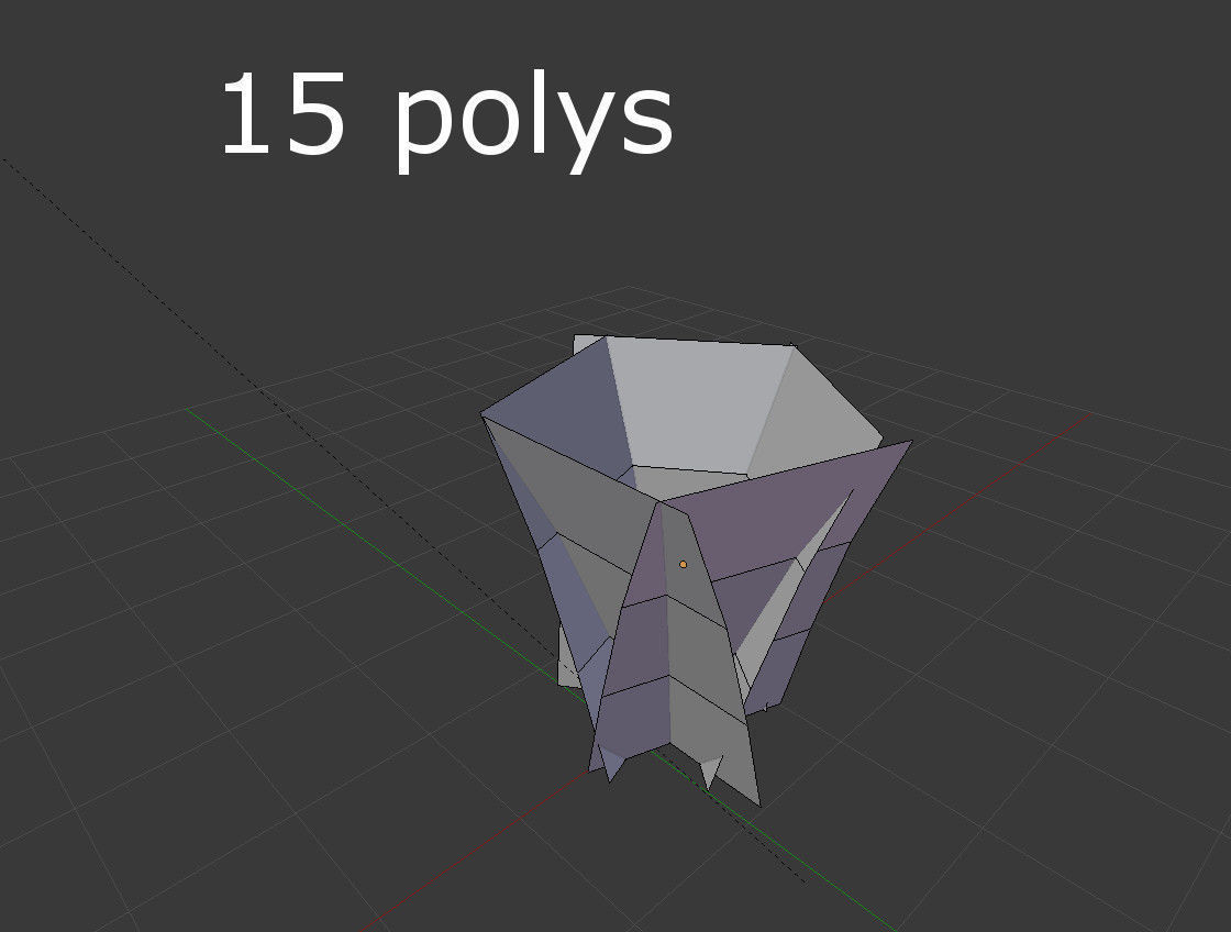 low poly grass Low-poly 3D model_5