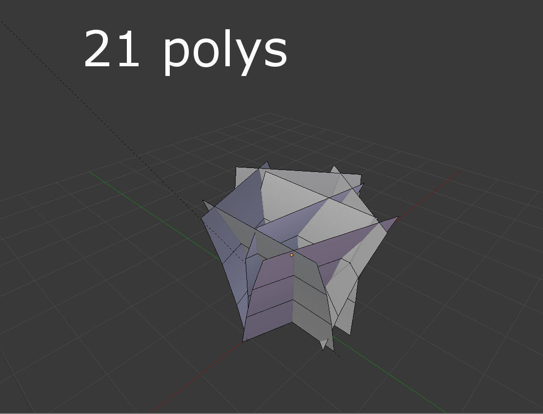 low poly grass bamboo plant Low-poly 3D model_5