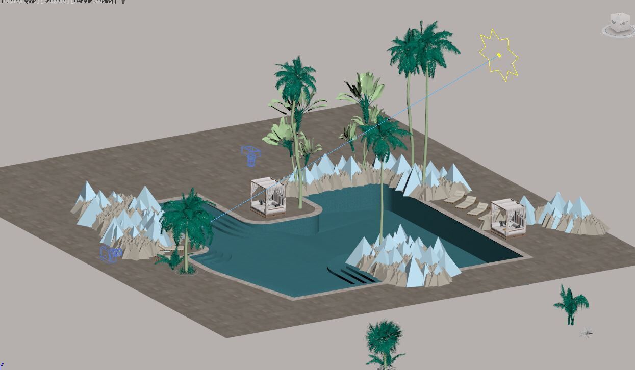 Pool Side 3D model_6