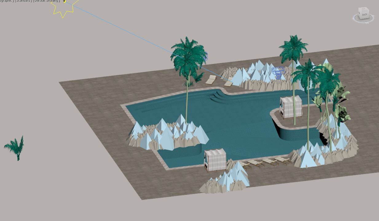 Pool Side 3D model_8