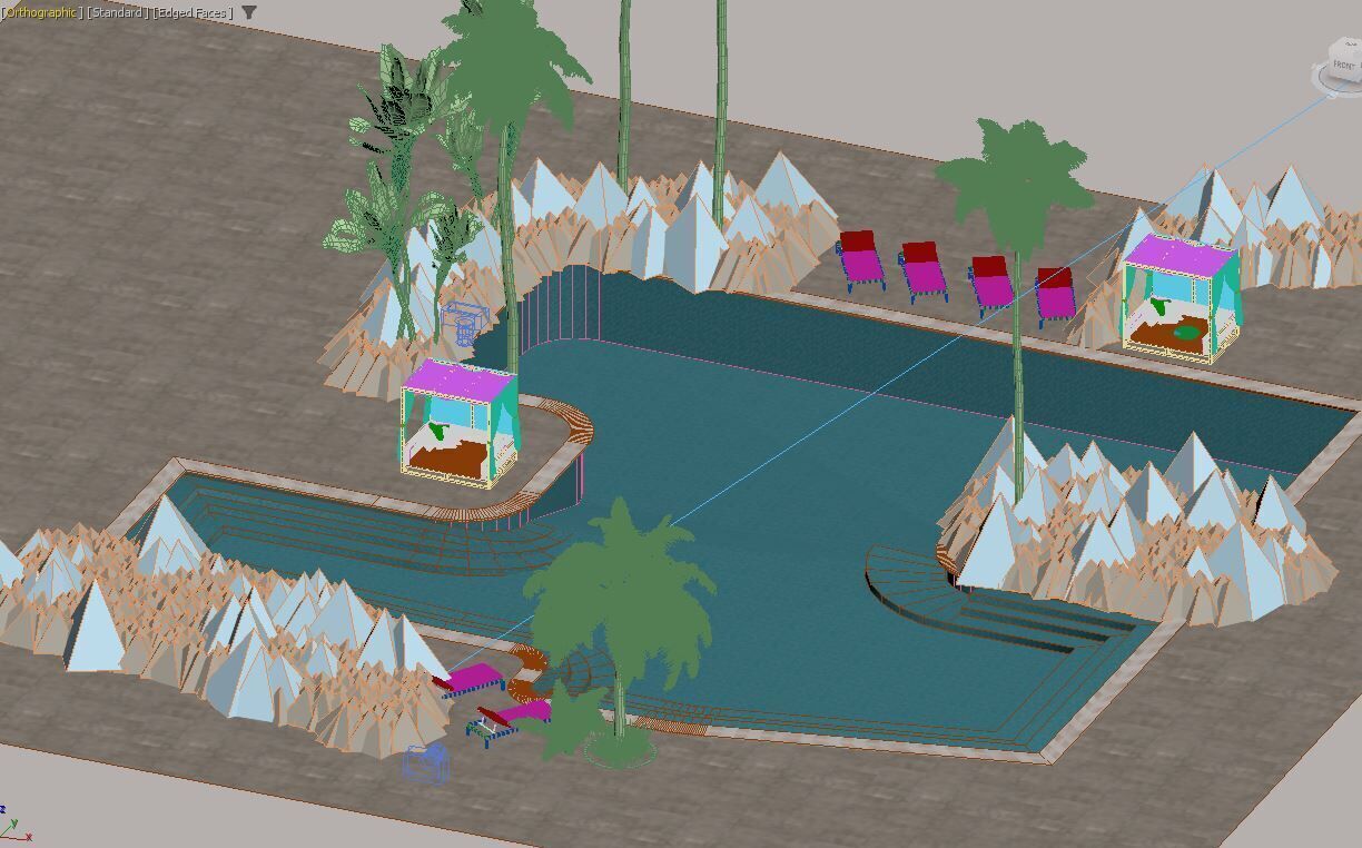 Pool Side 3D model_9
