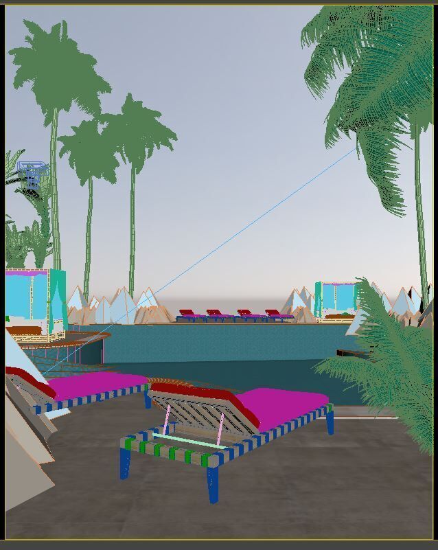 Pool Side 3D model_11