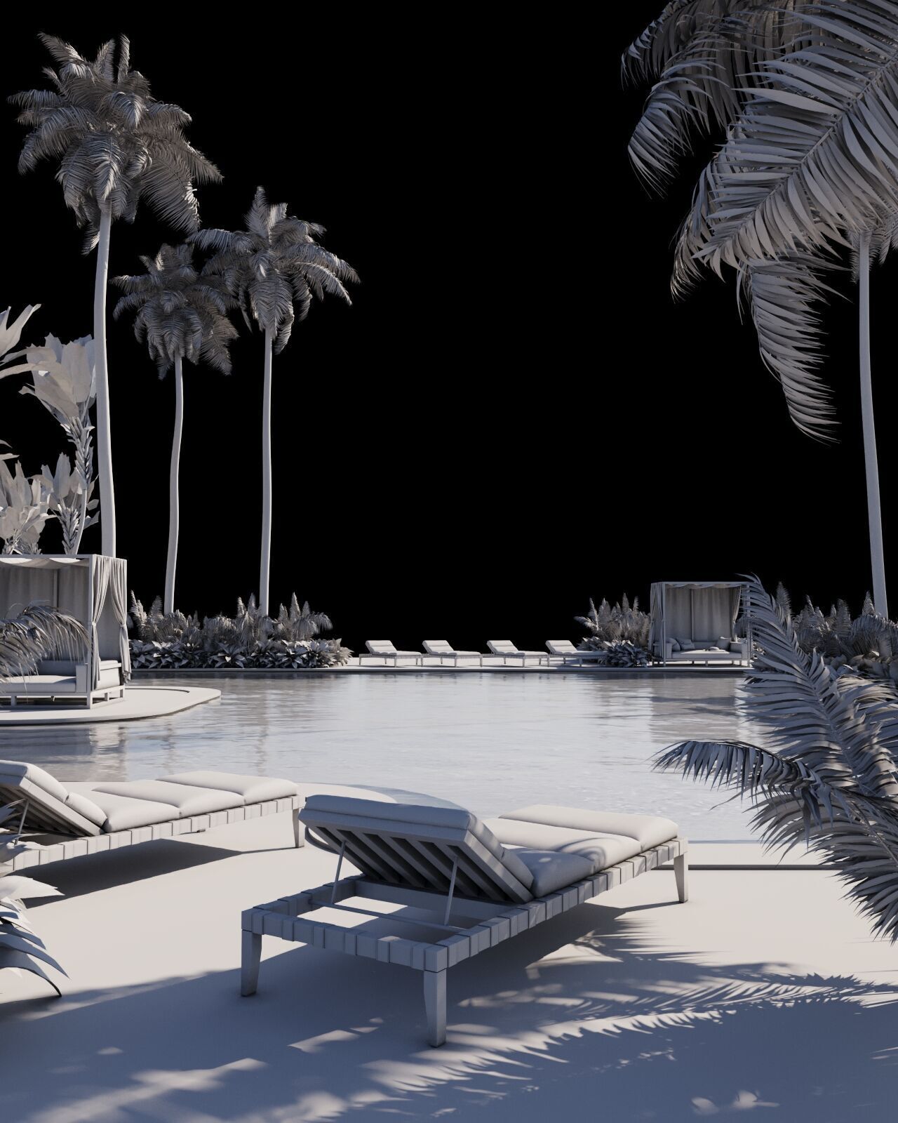 Pool Side 3D model_2
