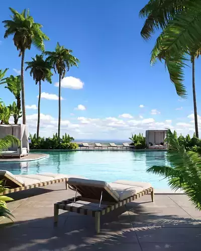 Pool Side 3D model
