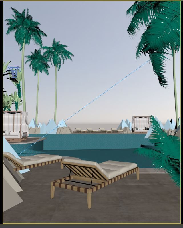 Pool Side 3D model_3