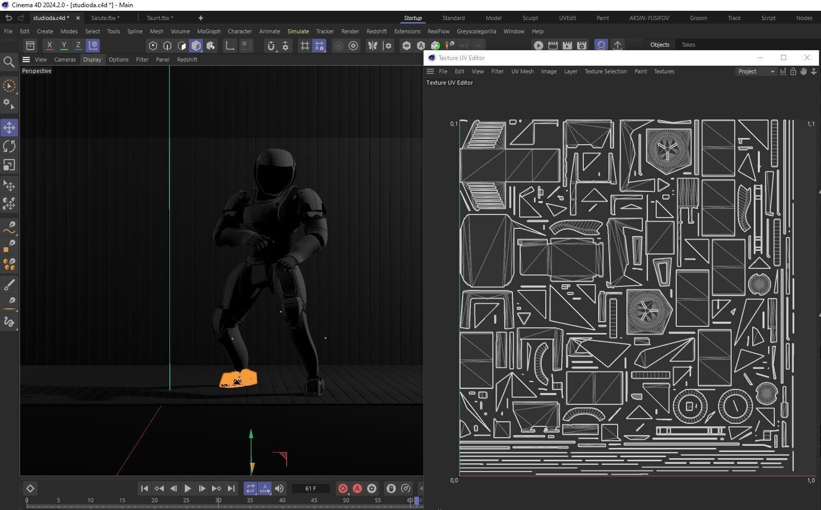 Sci-Fi Humanoid Robot - Vanguard Sentinel Unit Low-poly 3D model_23