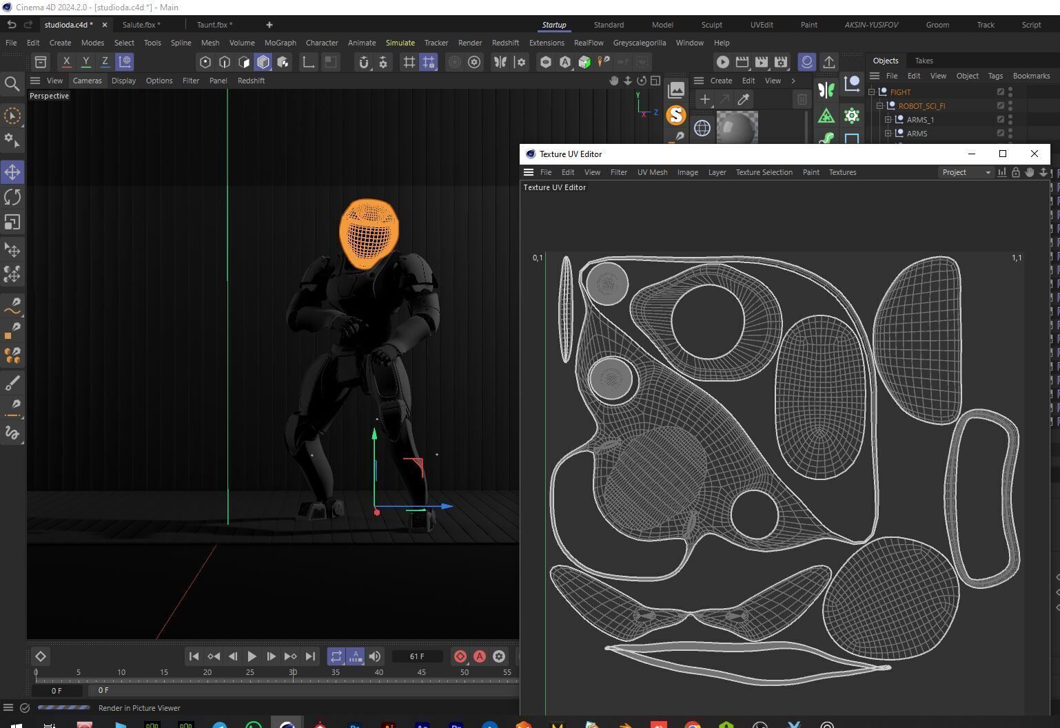 Sci-Fi Humanoid Robot - Vanguard Sentinel Unit Low-poly 3D model_27