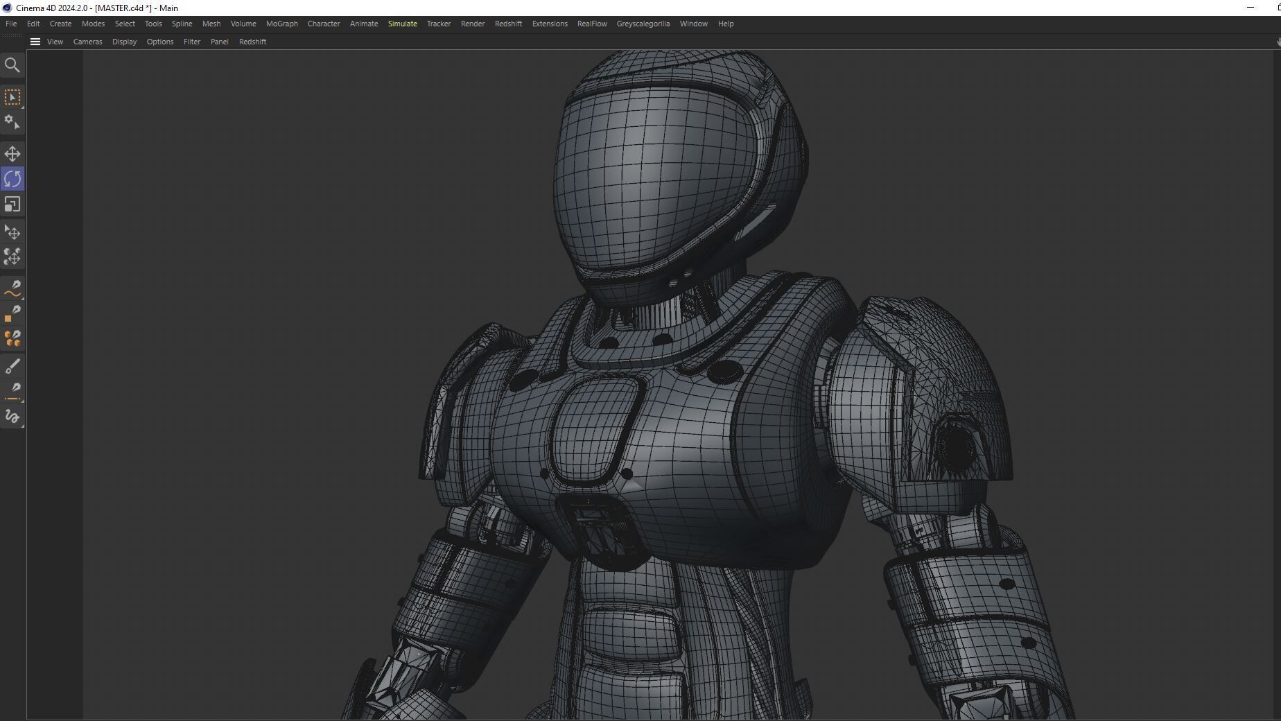 Sci-Fi Humanoid Robot - Vanguard Sentinel Unit Low-poly 3D model_17