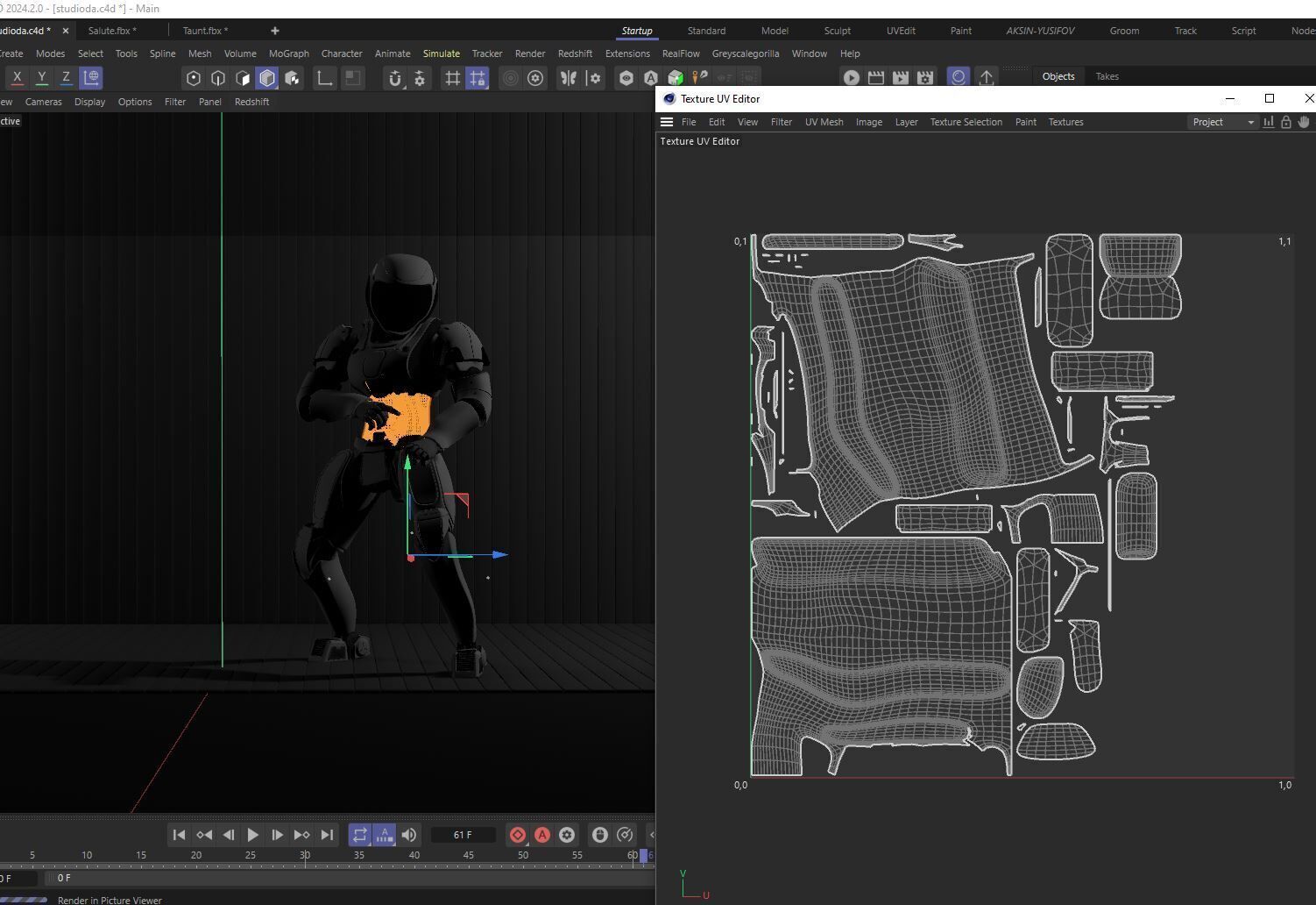 Sci-Fi Humanoid Robot - Vanguard Sentinel Unit Low-poly 3D model_22