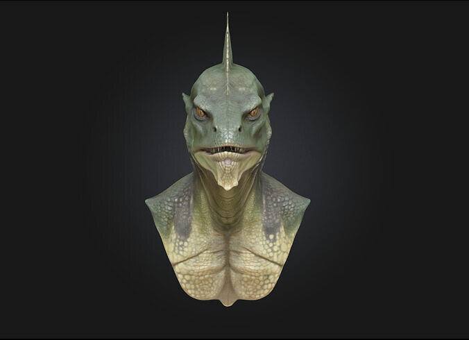 Reptilian Sentinel  Watcher from the Ancient Wilds 3D model