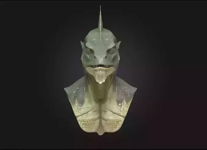 Reptilian Sentinel  Watcher from the Ancient Wilds 3D model