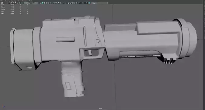 Low Poly Magic Gun Stylized Fantasy Weapon 3D Model