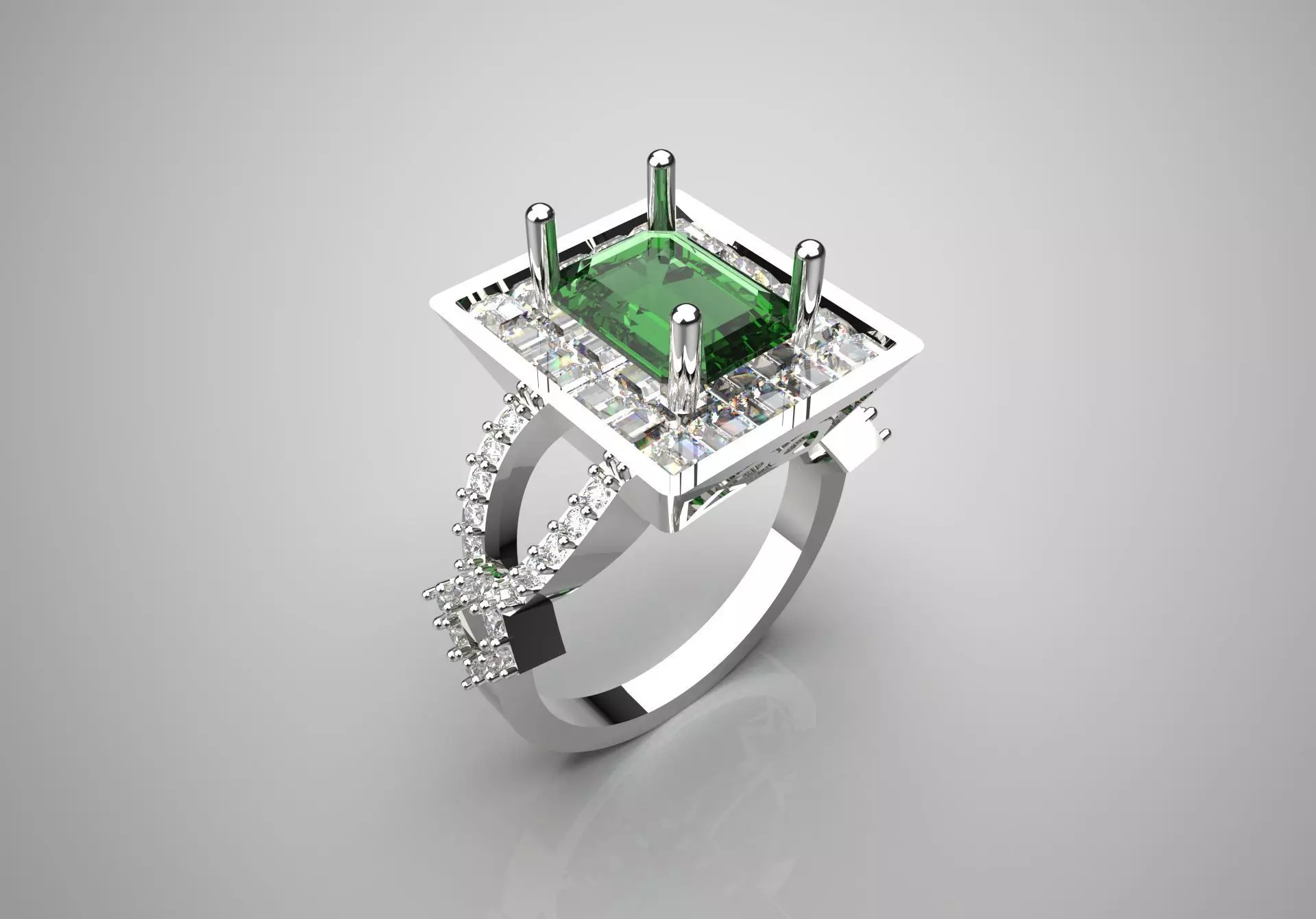 luxury diamond ring jr00093 3D print model